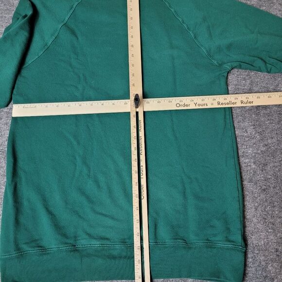 Peloton Embroidered Sweatshirt Women's Size M Green Crewneck USA Made - Picture 5 of 7